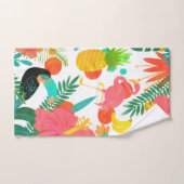 Tropical Vibes Floral Blätter Summer Chic Badhandtuch Set (Handtuch)