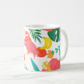 Tropical Vibes Floral Blätter Summer Chic Kaffeetasse (VorderseiteRechts)