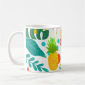 Tropical Vibes Floral Blätter Summer Chic Kaffeetasse (Links)