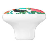 Tropical Vibes Floral Blätter Summer Chic Keramikknauf (Seitenansicht)