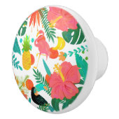 Tropical Vibes Floral Blätter Summer Chic Keramikknauf (Rechts)