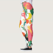 Tropical Vibes Floral Blätter Summer Chic Leggings (Links)