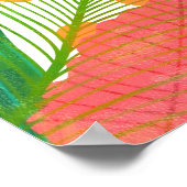 Tropical Vibes Floral Blätter Summer Chic Poster (Ecke)