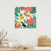Tropical Vibes Floral Blätter Summer Chic Poster (Küche)