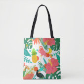 Tropical Vibes Floral Blätter Summer Chic Tasche (Vorderseite)