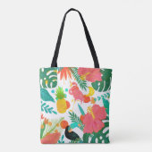 Tropical Vibes Floral Blätter Summer Chic Tasche (Rückseite)