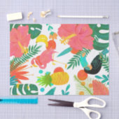 Tropical Vibes Floral Blätter Summer Luau Party Seidenpapier (Handwerk)
