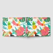 Tropical Vibes Floral Blätter Summer Luau Wedding Gästebuch (Voll)