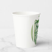 Tropical Vibes - Grünpalmenblättrige Printwerbung  Pappbecher (Rechts)