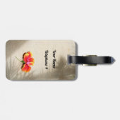 Tropical Vibes Hibiskus am Strand Sand Gepäckanhänger (Rückseite horizontal)