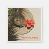 Tropical Vibes Hibiskus Beach Serviette (Vorderseite)