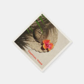 Tropical Vibes Hibiskus Beach Serviette (Ecke)