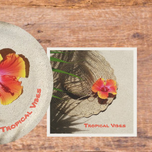 Tropical Vibes Hibiskus Beach Serviette
