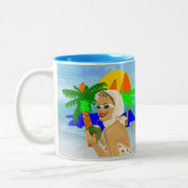 Tropical Vibes Lady Zweifarbige Tasse (Links)