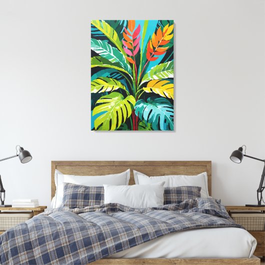 Tropical Vibes Leinwanddruck (Insitu (Schlafzimmer))