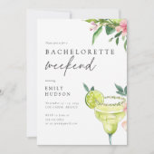 Tropical Vibes Mexico Beach Bachelorette Wochenend Einladung (Vorderseite)