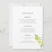 Tropical Vibes Mexico Beach Bachelorette Wochenend Einladung (Rückseite)