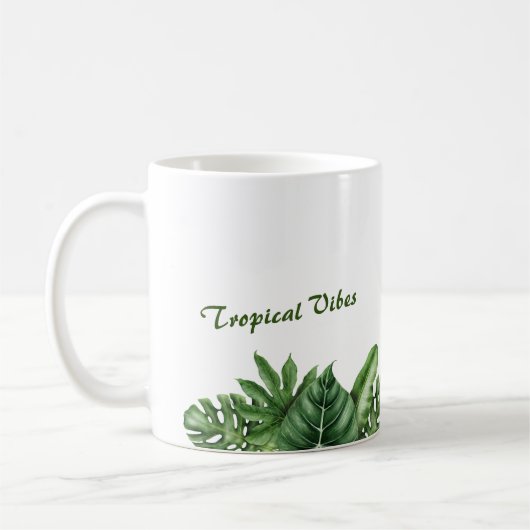 Tropical Vibes - Monstera Leaf Tasse (Links)