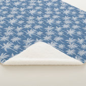 Tropical Vibes Palm Tree Blue Sherpadecke (3/4)