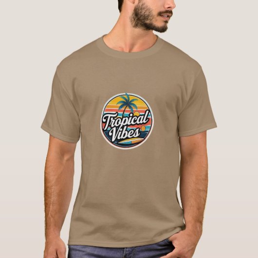 Tropical Vibes Surfing T - Shirt (Vorderseite)