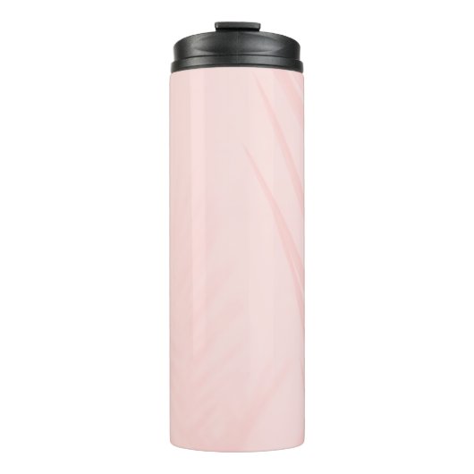 Tropical Vibes Tumbler - Aqua mit blütigen Palmen Thermosbecher (Vorderseite)