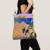 Tropical Vibrant Garden Toucans Tote Bag Tasche (Von Nahem)