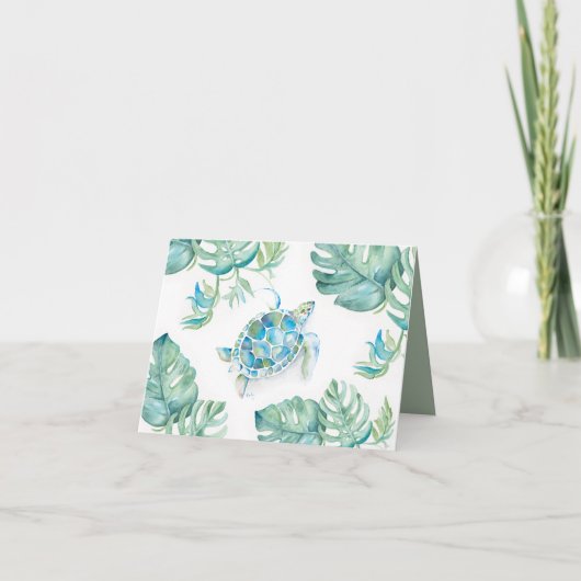 Tropical Vielen Dank, dass Sie Notizen Wasserfarbe (Vorderseite)