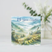 Tropical Vietnam Destination Blue White Classic Karte (Stehend Vorderseite)