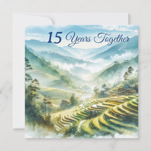 Tropical Vietnam Destination Blue White Classic Karte (Vorderseite)