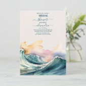 Tropical Vintag Beach Destination Brautparty Einladung (Stehend Vorderseite)