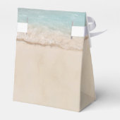 Tropical Vintag Beach Heart Shore Wedding Geschenkschachtel (Rückseite)