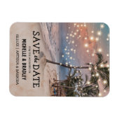 Tropical Vintag Beach Lights Kühlschrank Save the Magnet (Horizontal)