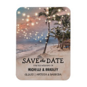 Tropical Vintag Beach Lights Kühlschrank Save the Magnet (Vertikal)