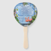 Tropical Vintag Blue Marble Palace Fächer (Rückseite)