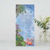 Tropical Vintag Blue Marble Palace Menükarte (Stehend Vorderseite)