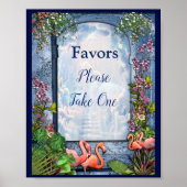 Tropical Vintag Blue Marble Palace Poster (Vorne)