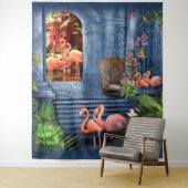 Tropical Vintag Blue Marble Palace Wandteppich (Beispiel)