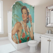 Tropical Vintag Paradise Vibes Duschvorhang (Beispiel)