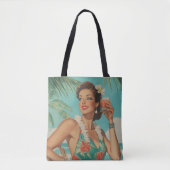 Tropical Vintag Paradise Vibes Tasche (Vorderseite)