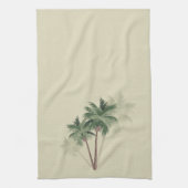 Tropical Vintage Palm Trees on Pale Green Geschirrtuch (Vertikal)
