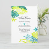 Tropical Virtual Baby oder Brautparty Einladung (Stehend Vorderseite)