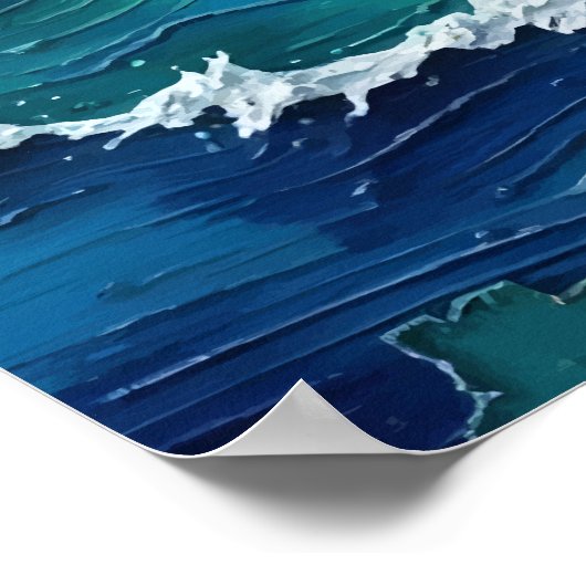 Tropical Vortex Beach Fantasy Artwork Poster (Ecke)