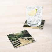 Tropical Walk Pier Palm Trees Untersetzer (Vor Ort)