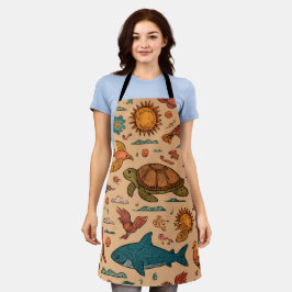 Tropical Wander All-Over Druck Schürze Geschenk