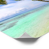 Tropical Water Palm Tree Island Beach Poster (Ecke)