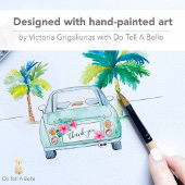 Tropical Water Stationery Palm Trees Auto Notizblock