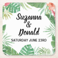 Tropical Watercolor Aloha Untersetzer Wedding Part