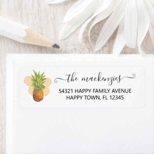 Tropical Watercolor Ananas Script Typografy (Insitu)