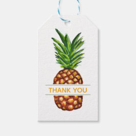 Tropical Watercolor Ananas Vielen Dank Geschenkanhänger