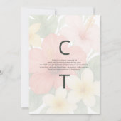 Tropical Watercolor Beach Hochzeit Einladung (Rückseite)